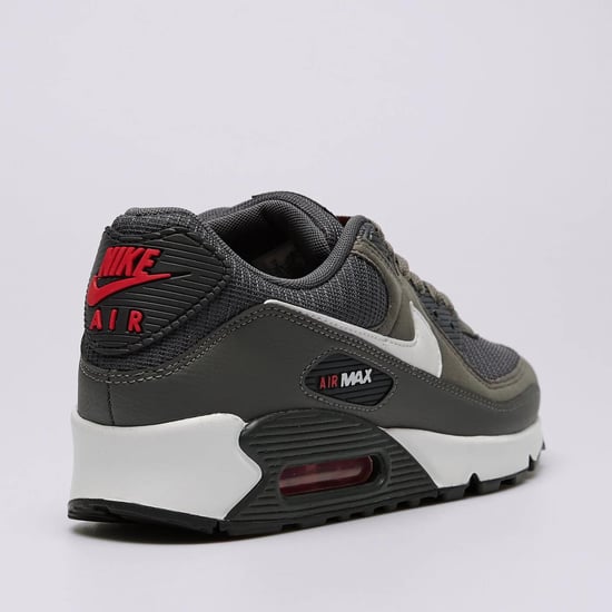 Nike Air Max 90 Men’s Trainers in Iron Grey/White/University Red - Image 5