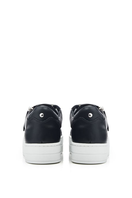 'Abbiy' Black Leather Trainer