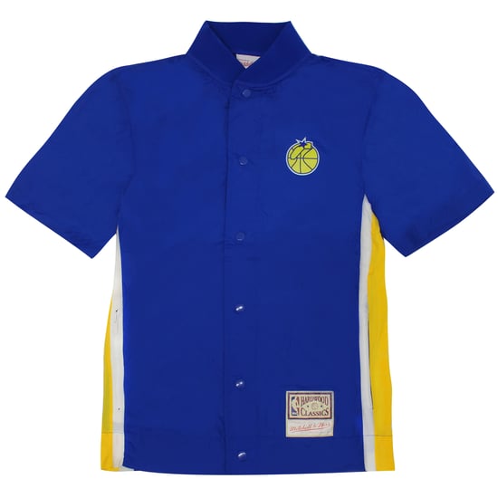 Mitchell & Ness Golden State Warriors NBA Packable Nylon Shooting Mens Shirt - Image 1