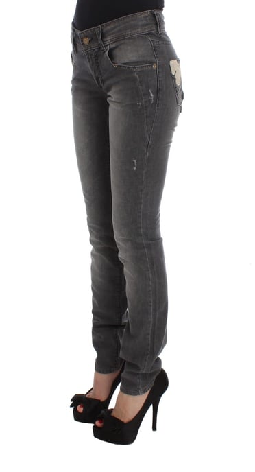 John Galliano Slim Fit Stretch Jeans met grijze wassing en katoenmix. - Image 2