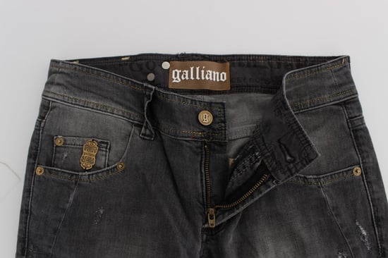 John Galliano Slim Fit Stretch Jeans met grijze wassing en katoenmix. - Image 5