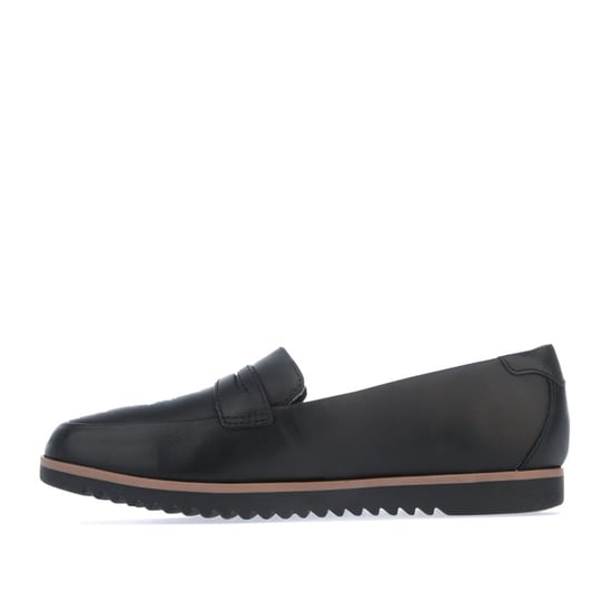 Women's Clarks Serena Terri Leather Shoes in Black