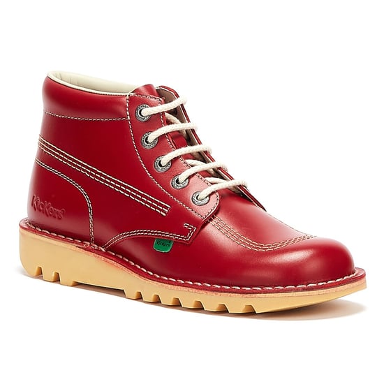 Kickers Kick Hi Mens Red Leather Boots - Image 2