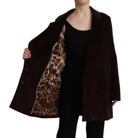 Long Double Breasted Trench Coat with Notch Lapel by Dolce & Gabbana - Image 5