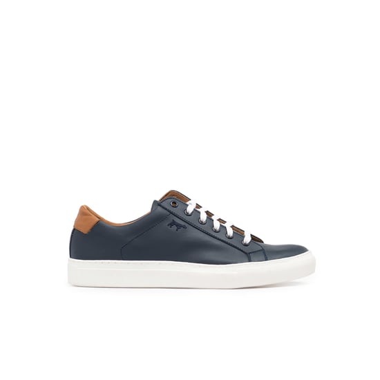 Men's Leather Sneakers in Navy