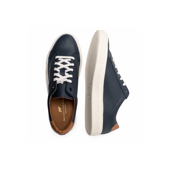 Men's Leather Sneakers in Navy