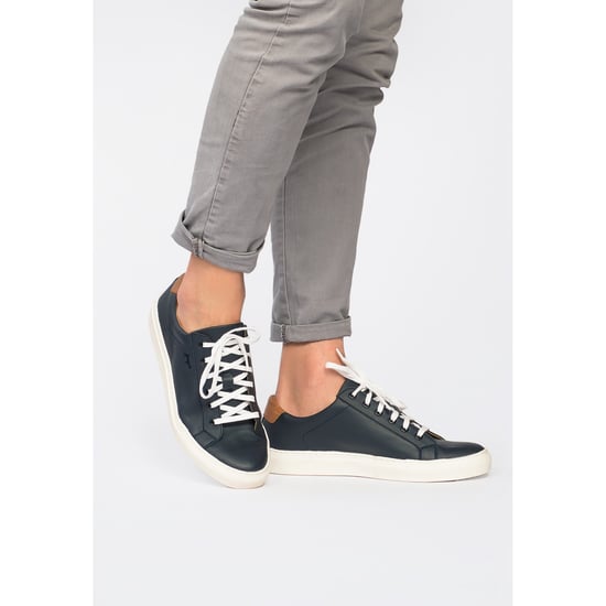 Men's Leather Sneakers in Navy