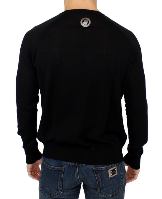 Karl Lagerfeld Black crewneck pullover sweater