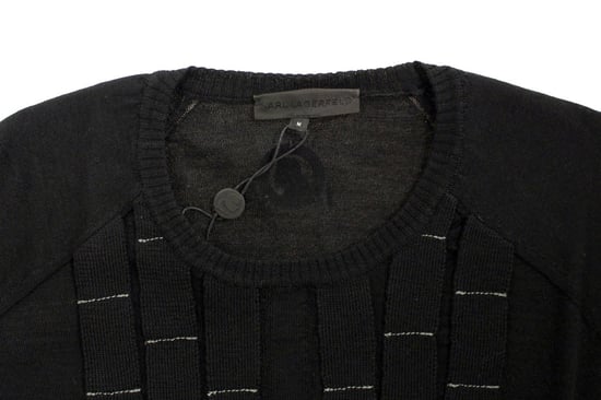 Karl Lagerfeld Black crewneck pullover sweater