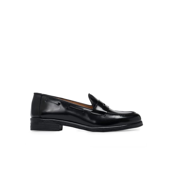 Women's Leather Loafers in Black