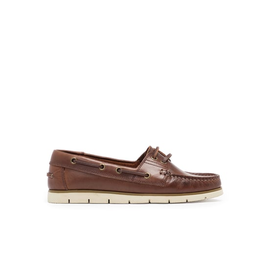 Women's Leather Boat Shoes in Brown