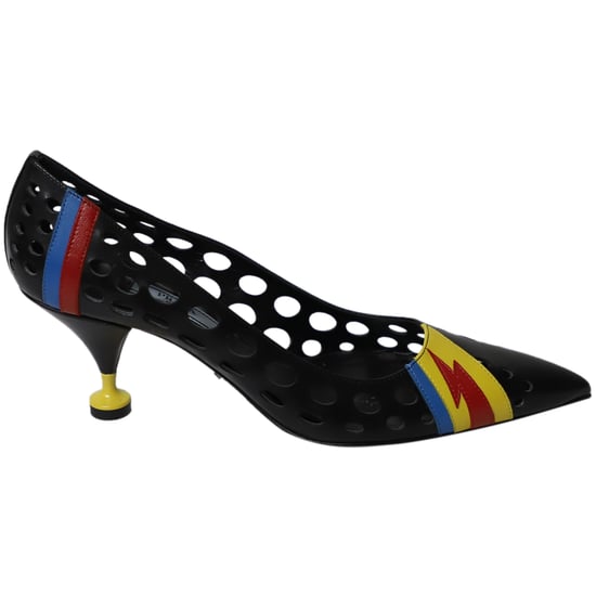 Prada Resort 2016 Perforated Pointed Heels in Multicolor Leather - Image 1