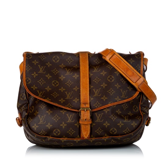 Vintage Louis Vuitton Monogram Saumur 35 Brown