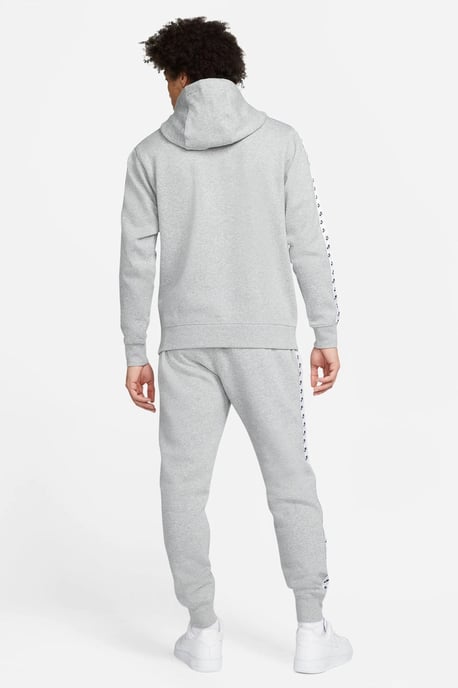 Nike Sportswear Sport Essential Men's Fleece Hooded Tracksuit Grey/White - Image 2