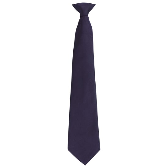 Premier Unisex Adult Colours Fashion Plain Clip-On Tie (Navy) - Image 1