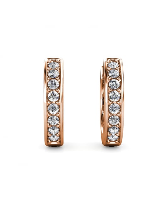 Circle Hoop Set and Box - Rose Gold and Crystal - Image 5