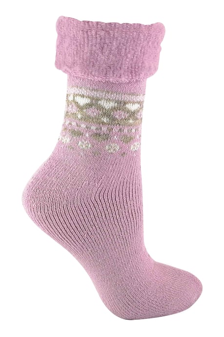 Sock Snob - Ladies Turn Over Top Varm Termisk Vinter Nordic Bed Strumpor - Image 1