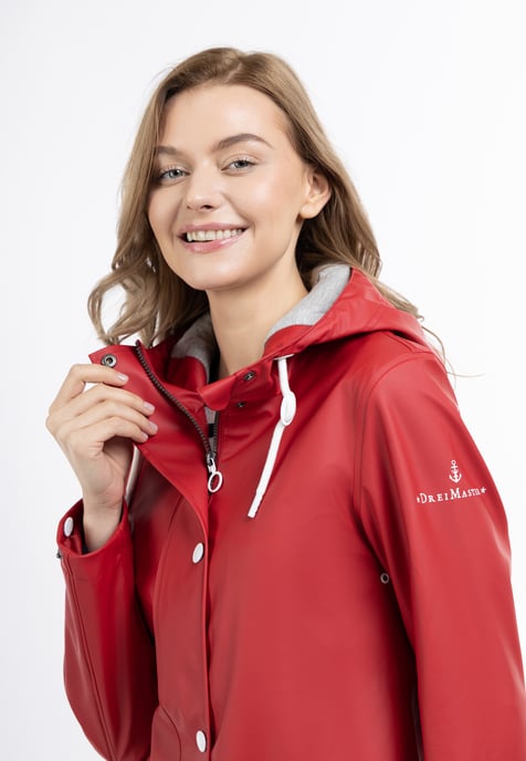 Dreimaster Regenjas Dames rood - Image 3