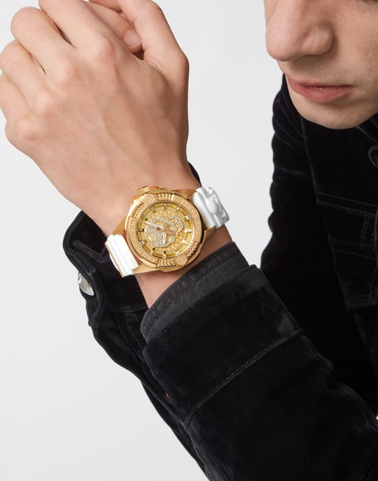 Philipp Plein The $kull Unisex's White Watch PWAAA1221