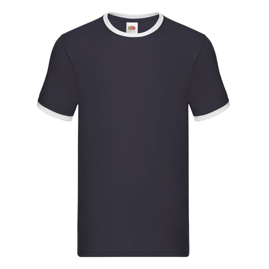 Fruit of the Loom Heren Ringer Contrast T-shirt (Marine / Wit) - Image 1