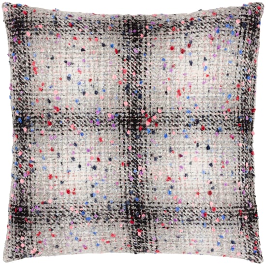 Heya Home Connie Check Jacquard Feather Filled Cushion