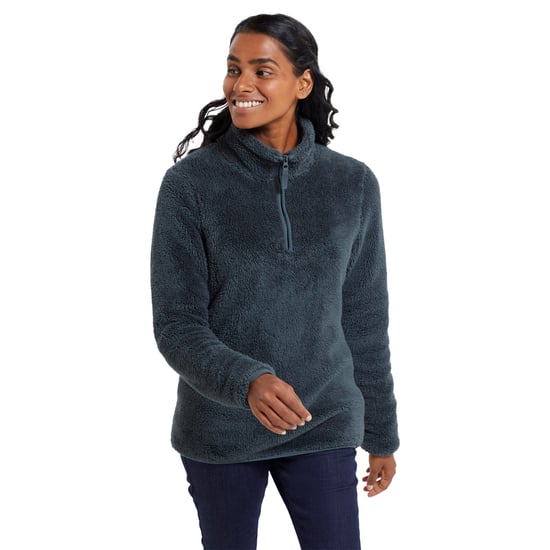 Mountain Warehouse Womens/Ladies Teddy Fleece Quarter Zip Fleece Top (Green)