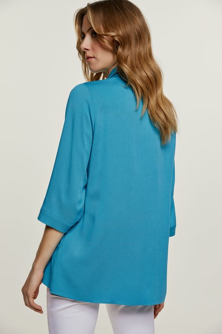 Turquoise V Hals Top - Image 4