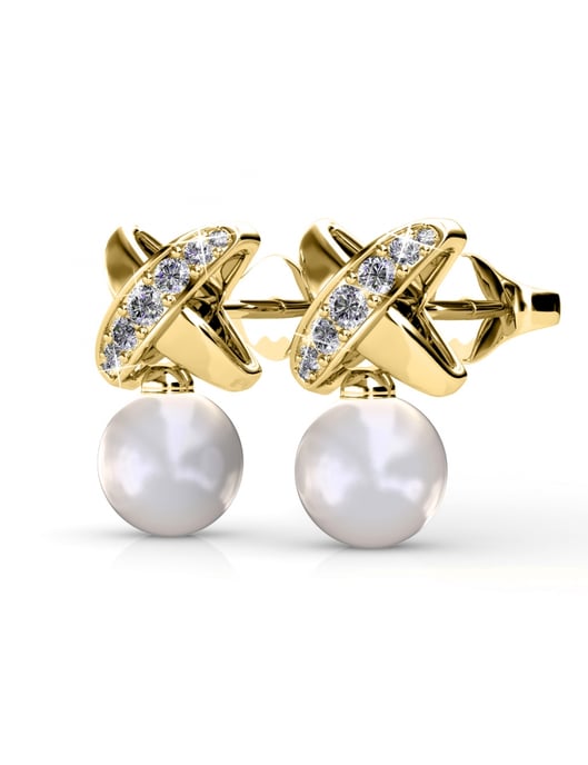 Chris Pearl Crystal Set - Guld och kristall - Image 4