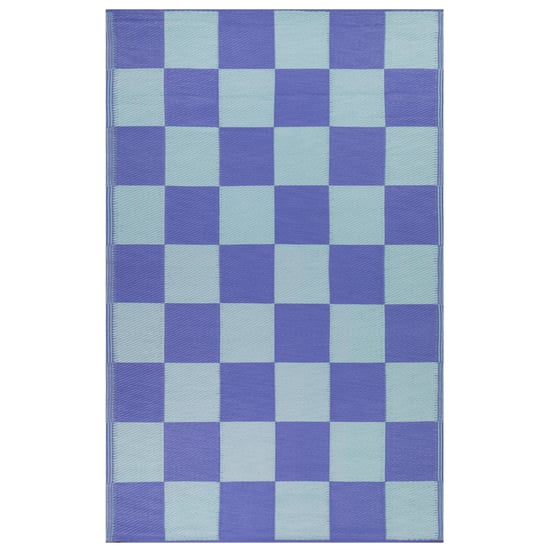 furn. Checkerboard Recycled Outdoor Rug - Image 1