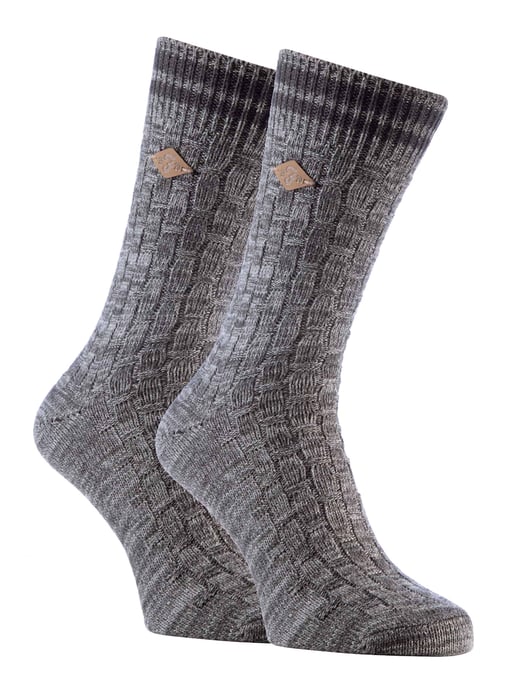 2 Pack Mens Thick Cotton Chunky Knitted Formal Boot Socks - Image 1