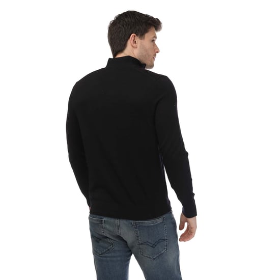 Herrens Ted Baker Limehas Merinoull Core Halvdraget Sweatshirt i Marinblå - Image 2