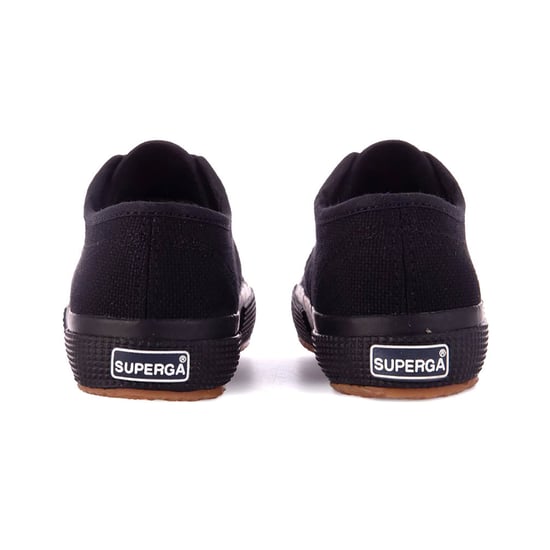 Superga Childrens/Kids 2750 Jcot Leather Trainers (Full Black) - Image 2