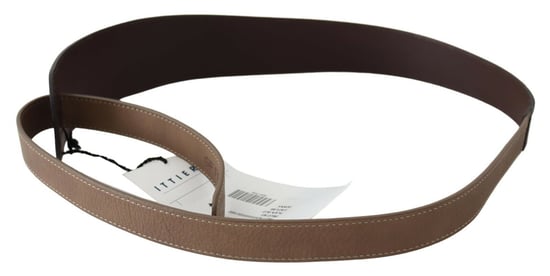 GF Ferre Women's Brown Genuine Leather Logo Wide Waist Belt