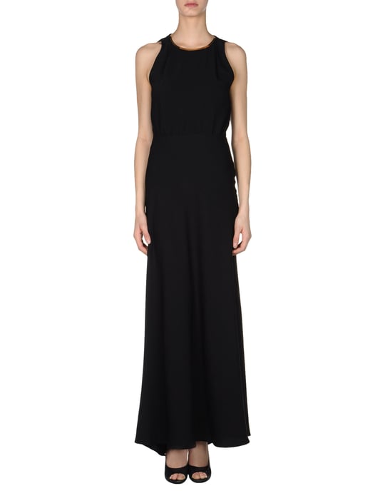 Atos Lombardini Black Sleeveless Full Length Dress