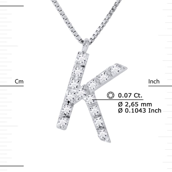 DIADEMA - Necklace with Diamonds - K - White Gold
