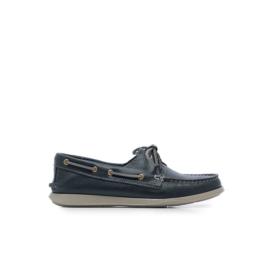 Men's Leather Boat Shoes in Navy