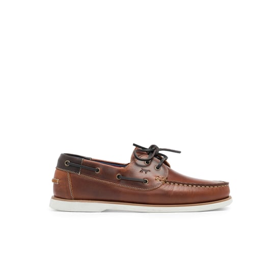 Men's Leather Boat Shoes in Brown