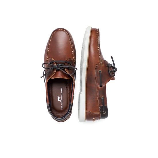Men's Leather Boat Shoes in Brown