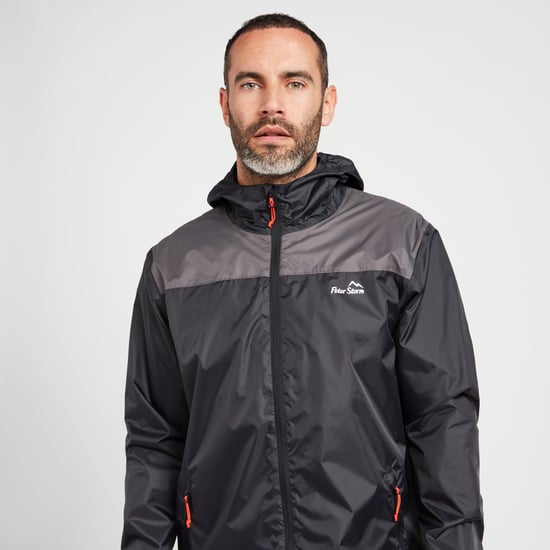 Peter Storm Men's Cyclone Lightweight Waterproof Jacket with Fitted Hood, Hiking Raincoat