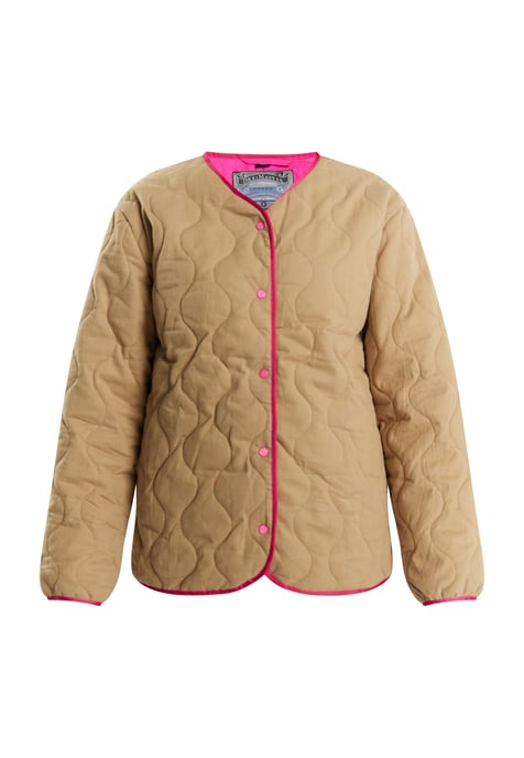 Dreimaster Gewatteerd jack Dames taupe - Image 1