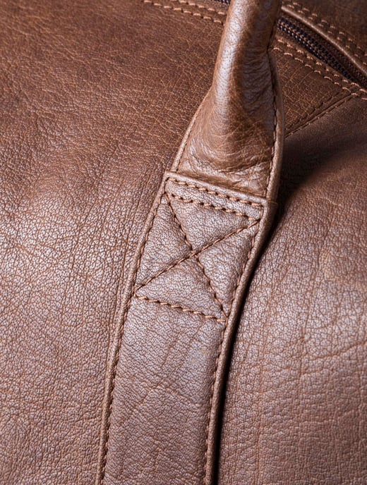 Discoverer Large Leather Holdall in Brown