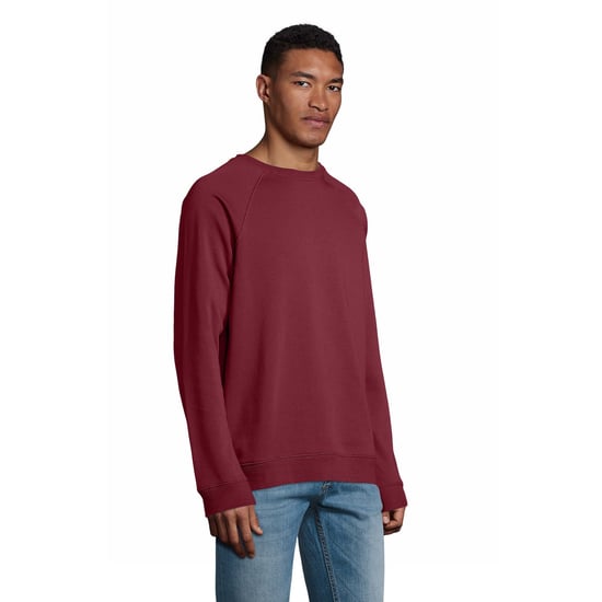 SOLS Unisex Adult Space Organic Raglan Sweatshirt (Bourgondië) - Image 5