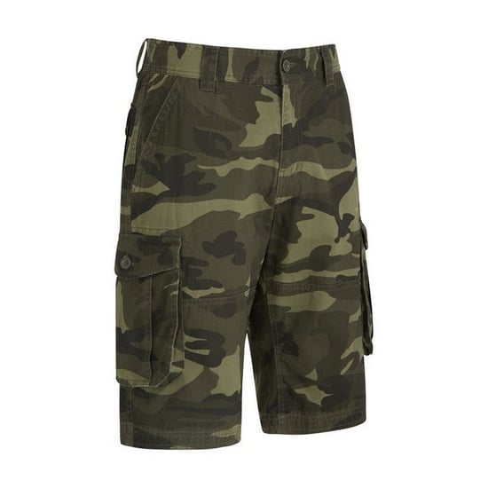 Mountain Warehouse Heren Camo Cargo Shorts (Khaki Groen/Zwart) - Image 4