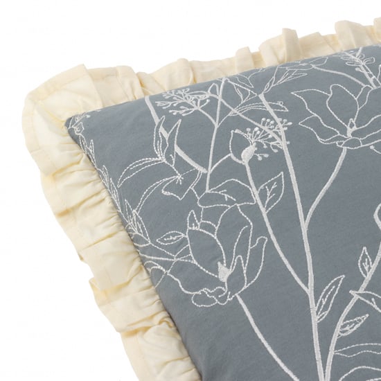 Wylder Mae Embroidered Cotton Cushion Cover - Image 4