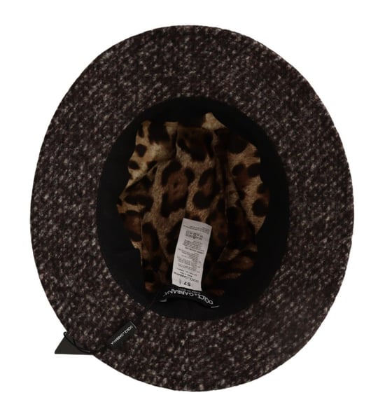 Dolce & Gabbana Women's Gray Melange Blended Textured Tweed Hat