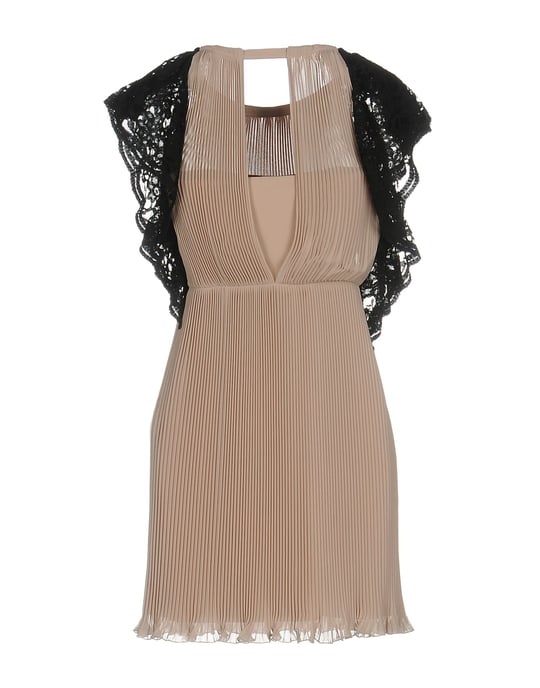 Mangano Pale Pink Crepe And Lace Dress