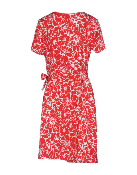 Diane Von Furstenberg Red Print Cotton Dress