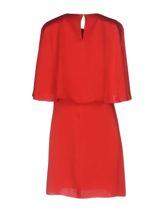 Sonia Rykiel Red Satin Short Sleeve Dress