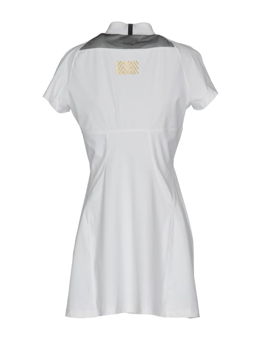 Monreal London White Techno Fabric Short Sleeve Tennis Dress