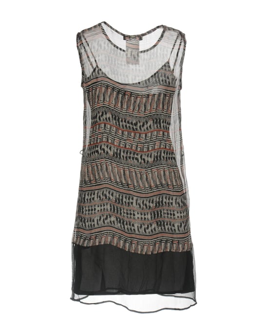 Liu Jo Black Silk Chiffon Sleeveless Dress